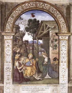 Adoration Of The Christ Child religious Christian Pinturicchio Oil Paintings